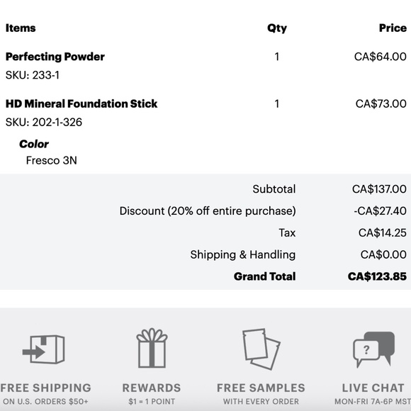 Glo Skin Beauty HD Mineral Foundation Stick #3 Fresco BNIB - Picture 4 of 4